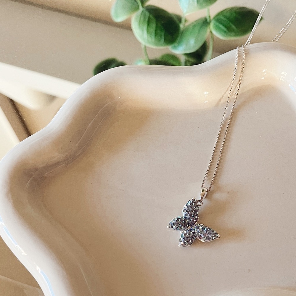Sparkly Butterfly Necklace • NEW